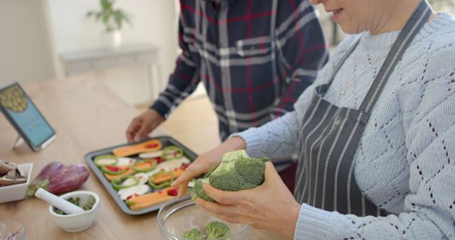 Seniors Preparing Healthy Vegetarian Meal Together - Download Free Stock Images Pikwizard.com