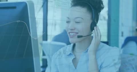 Customer Service Representative Engaging with Clients