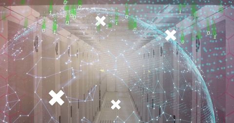 futuristic data center with cloud network visualization - Download Free Stock Images Pikwizard.com