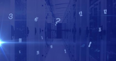 Digital Data Processing in a Server Room Environment - Download Free Stock Images Pikwizard.com