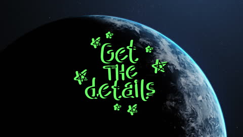 Creative Global Message Overlayed on Earth Animation