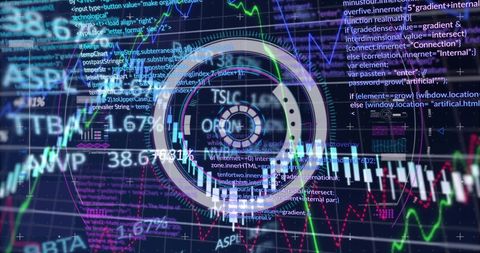 Data Analysis Concept with Circular Scanner and Financial Charts - Download Free Stock Images Pikwizard.com