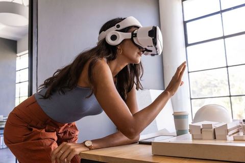 Architect Woman Engaging in Virtual Reality Project