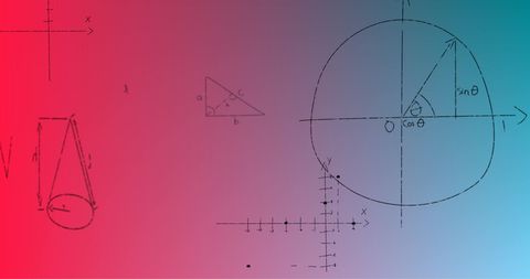 abstract mathematics equations on gradient background - Download Free Stock Images Pikwizard.com