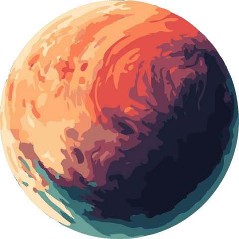 cosmic sphere with warm-to-cool swirls on transparent background - Download Free Stock Videos Pikwizard.com