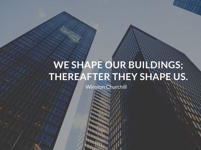 Inspirational Quote on Urban Skyscrapers and Architectural Impact - Download Free Stock Templates Pikwizard.com