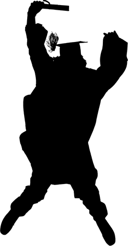silhouette of student on transparent background with books and graduation cap - Download Free Stock Videos Pikwizard.com