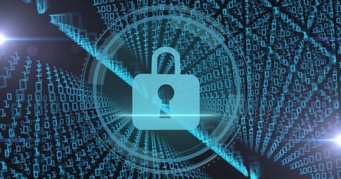 secure data processing with digital padlock background - Download Free Stock Images Pikwizard.com