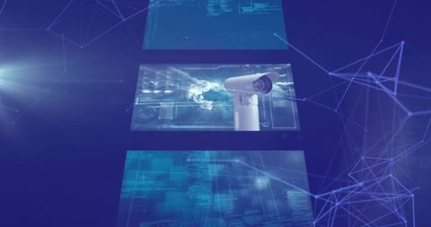 Digital Surveillance and Data Processing with Global Connections - Download Free Stock Images Pikwizard.com