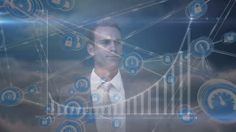 Futuristic Business Technology and Data Network