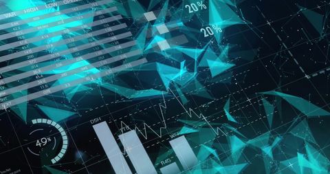 Abstract Digital Data Visualization with Statistics and Graphs - Download Free Stock Images Pikwizard.com