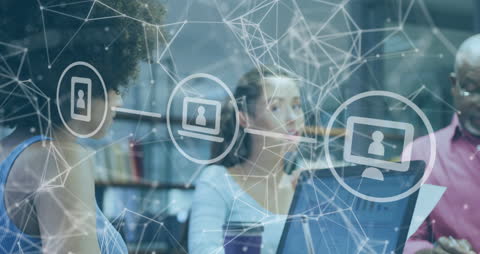 Collaborative Business Network with Futuristic Digital Interface