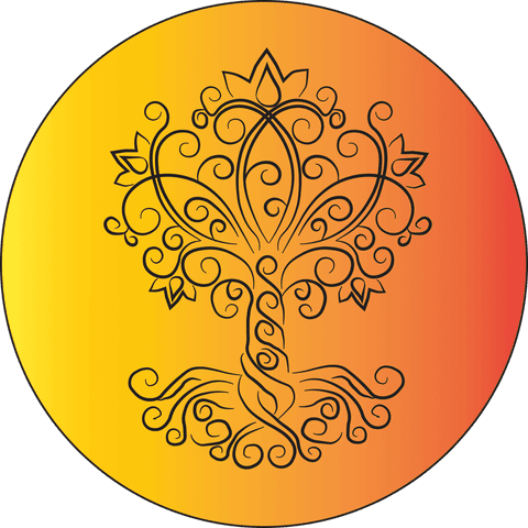 transparent tree symbol illustration in orange circle background - Download Free Stock Videos Pikwizard.com