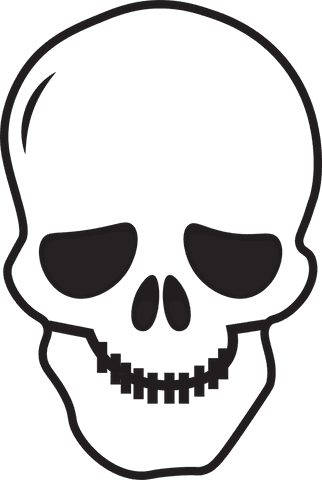digital smiley human skull illustration on transparent background - Download Free Stock Videos Pikwizard.com