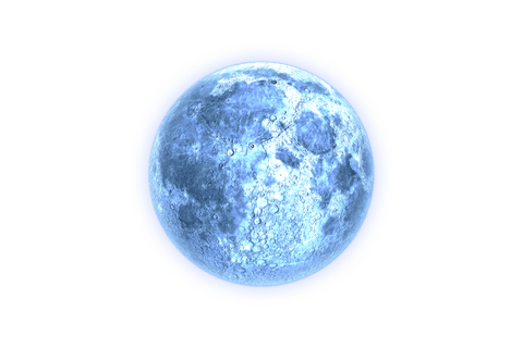 digital blue moon illustration on transparent background - Download Free Stock Videos Pikwizard.com