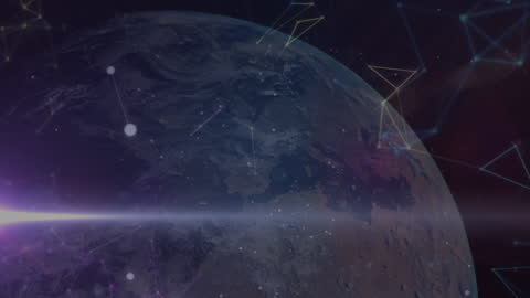 Digital Globe with Abstract Geometric Patterns