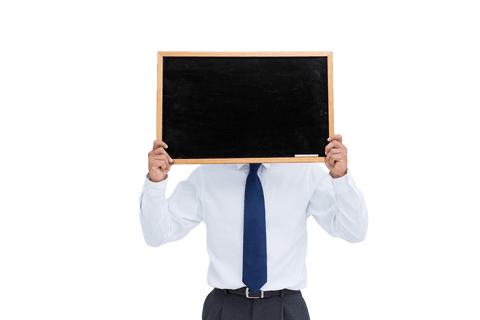 Transparent Businessman Holding Blackboard, Isolated PNG - Download Free Stock Videos Pikwizard.com