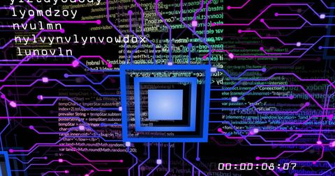 Abstract Digital Data Processing on Futuristic Background - Download Free Stock Images Pikwizard.com