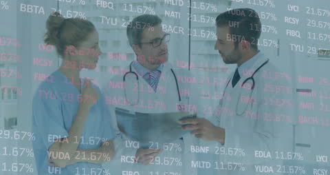 Healthcare Professionals Analyzing Financial Data For Strategic Insights