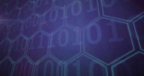 5G Digital Interface with Binary Code and Hexagons - Download Free Stock Images Pikwizard.com