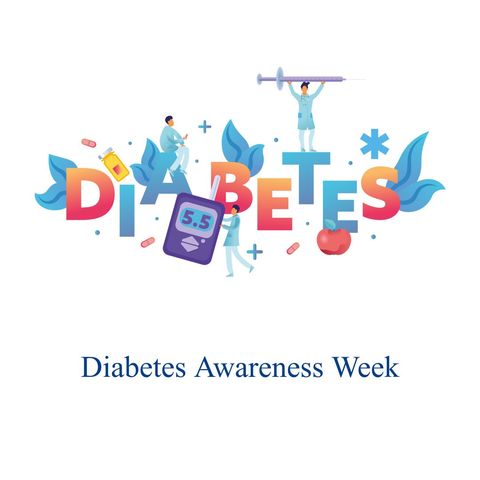 diabetes awareness week concept with medical elements - Download Free Stock Templates Pikwizard.com
