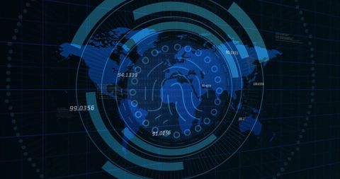 Digital World Map Hologram with Data Interface - Download Free Stock Images Pikwizard.com