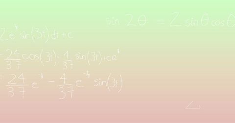 Handwritten Mathematical Formulas Over Gradient Background - Download Free Stock Images Pikwizard.com