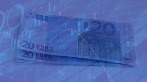 Digital Data Processing Overlapping Euro Banknotes