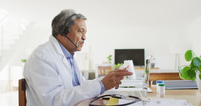 Doctor Conducting Remote Telemedicine Session with Patient - Download Free Stock Images Pikwizard.com