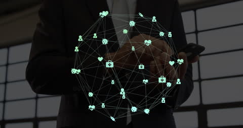 Digital Network of Global Connections for Business Concept