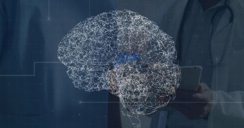 digital brain network with doctors using tablet technology - Download Free Stock Images Pikwizard.com