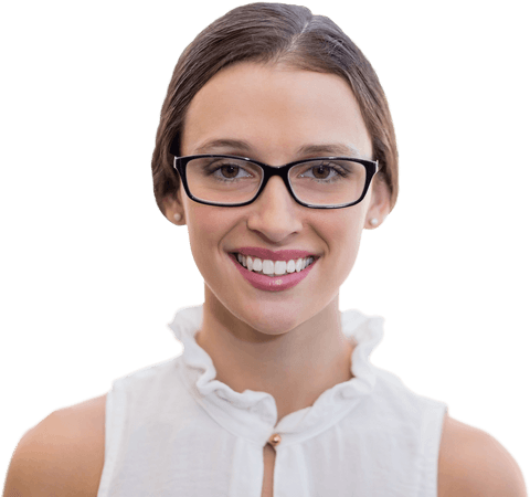 transparent background smiling woman wearing eyeglasses confident pose - Download Free Stock Videos Pikwizard.com