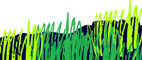 Vibrant Transparent Grass Pattern on Dark Background