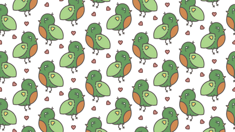 Seamless Pattern of Cute Lovebirds, Transparent Background - Download Free Stock Videos Pikwizard.com
