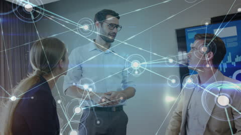 Global Business Team Concept with Digital Connections