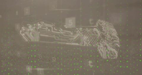 Digital Circuit Board in Futuristic Binary Realm