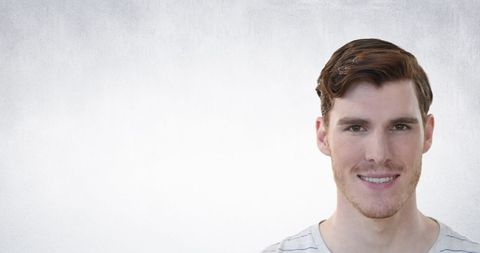 Caucasian Man Smiling Against Textured Grey Background - Download Free Stock Images Pikwizard.com