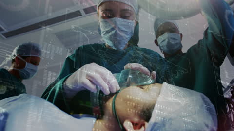 Surgeons Performing Surgery with Digital Interface Integration