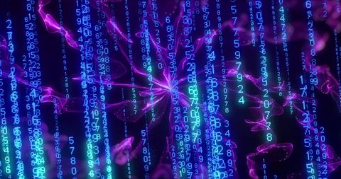 Futuristic Binary Code and Neural Network Background - Download Free Stock Images Pikwizard.com