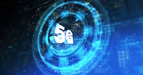 5G Technology Concept with Digital Network Display - Download Free Stock Images Pikwizard.com