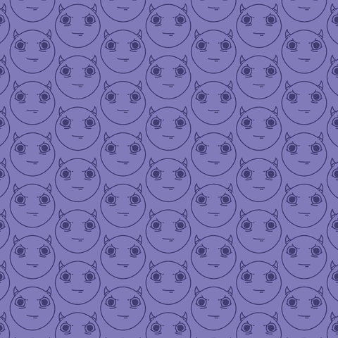 purple cat emoticons pattern on transparent background - Download Free Stock Videos Pikwizard.com