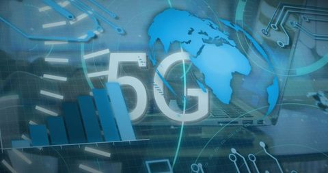 Digital Transformation with 5G and Global Connectivity Graphics
