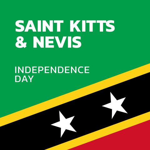 Saint Kitts and Nevis Independence Day Celebration with National Flag - Download Free Stock Templates Pikwizard.com