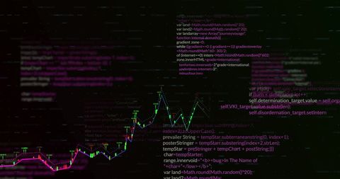 Digital Code and Data Visualization on Black Background - Download Free Stock Images Pikwizard.com