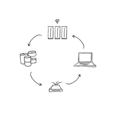 transparent technology illustration with computers and arrows - Download Free Stock Videos Pikwizard.com