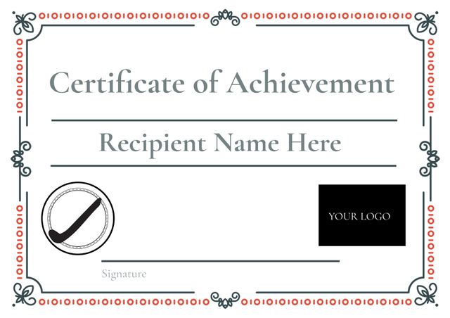 Elegant Template for Certificate of Achievement and Awards - Download Free Stock Templates Pikwizard.com