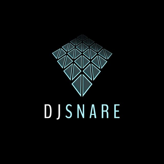 Modern DJ Snare Logo with Geometric Diamond Design - Download Free Stock Templates Pikwizard.com