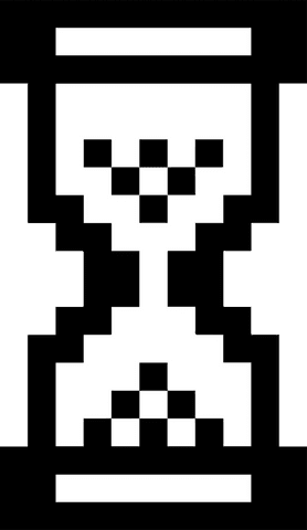 pixel hourglass icon on transparent canvas in minimalist style - Download Free Stock Videos Pikwizard.com