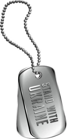 transparent dog tag with stand with ukraine text metallic effect - Download Free Stock Videos Pikwizard.com