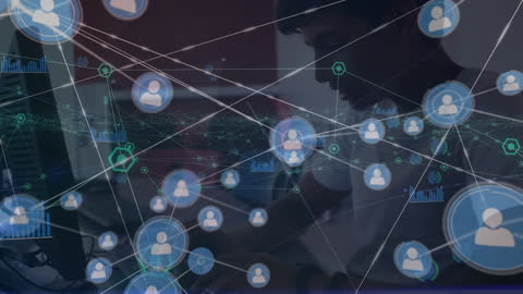 Digital Network Connections Concept with Businessman